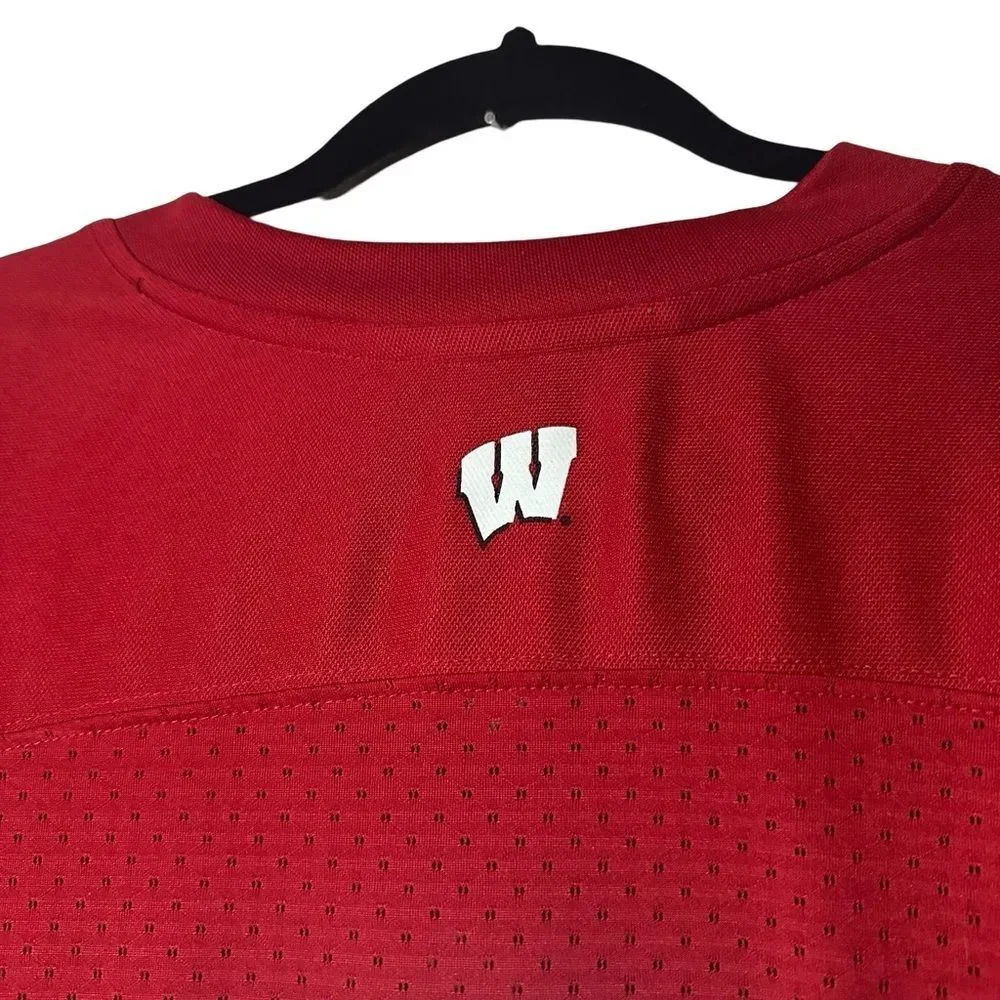 #6 University of Wisconsin red Big Ten Football Jersey  Adidas adult XXL